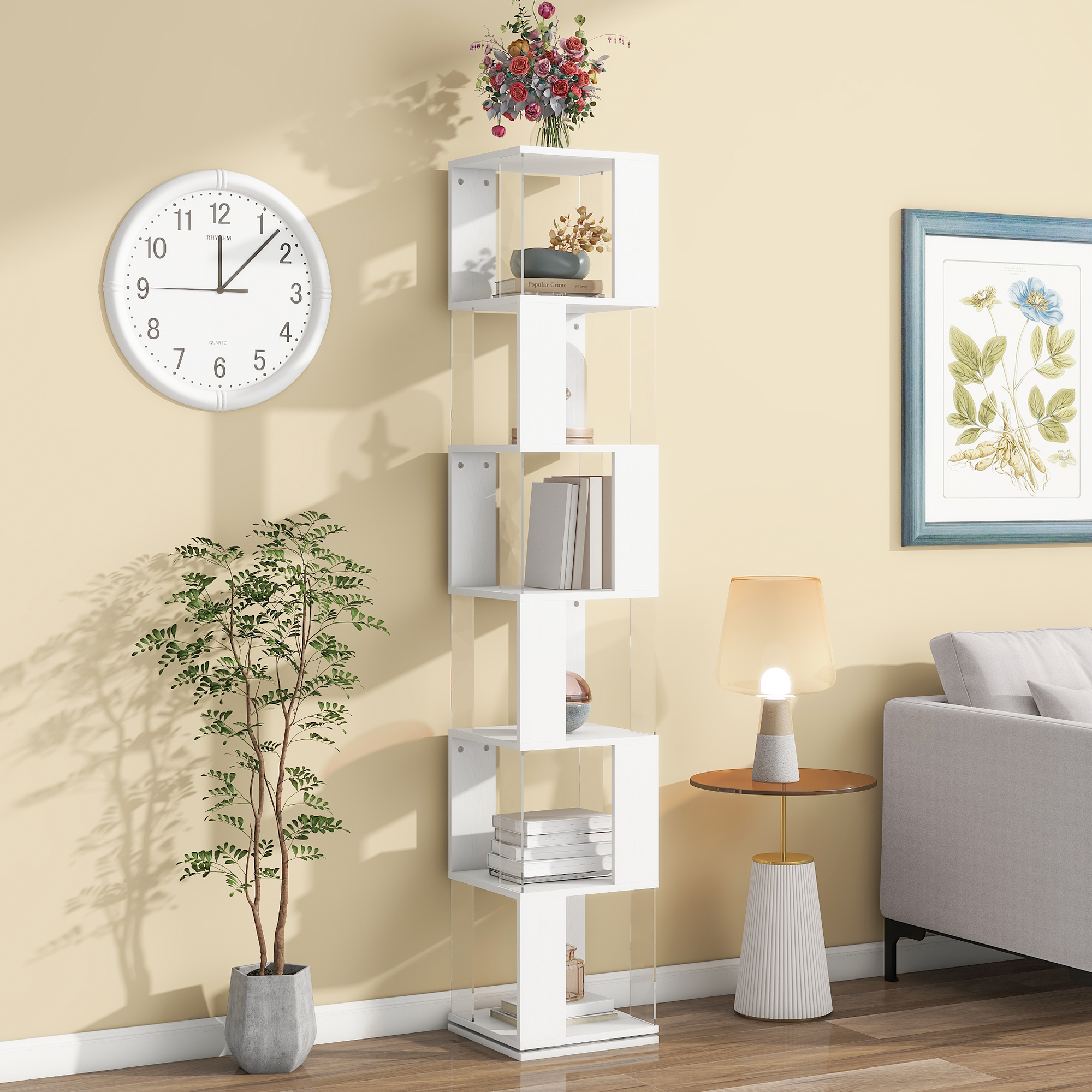Rotating Bookshelf with Acrylic Plate, picture 4 of 4