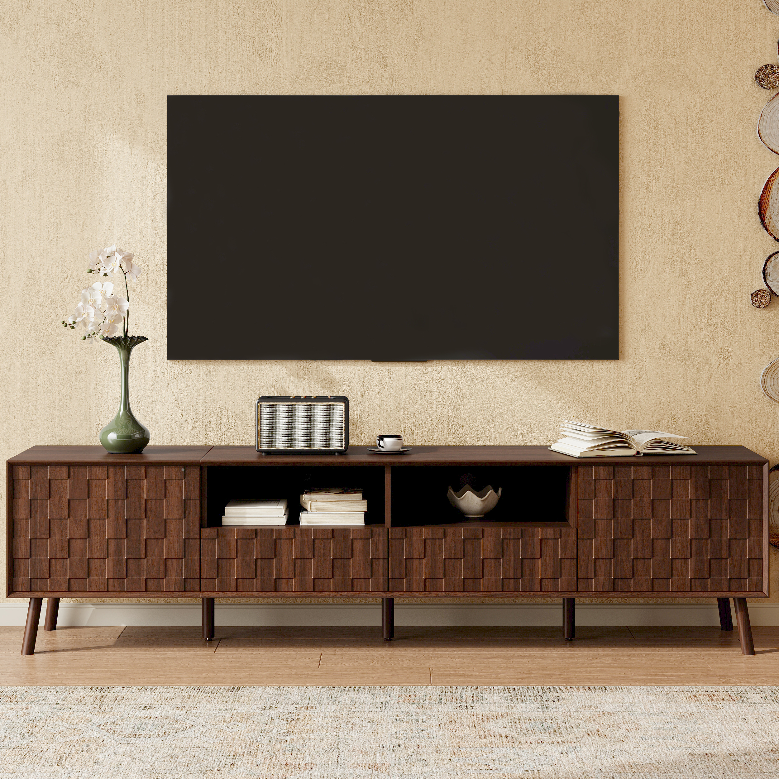 Modern TV Stand with Drawers, picture 3 of 4
