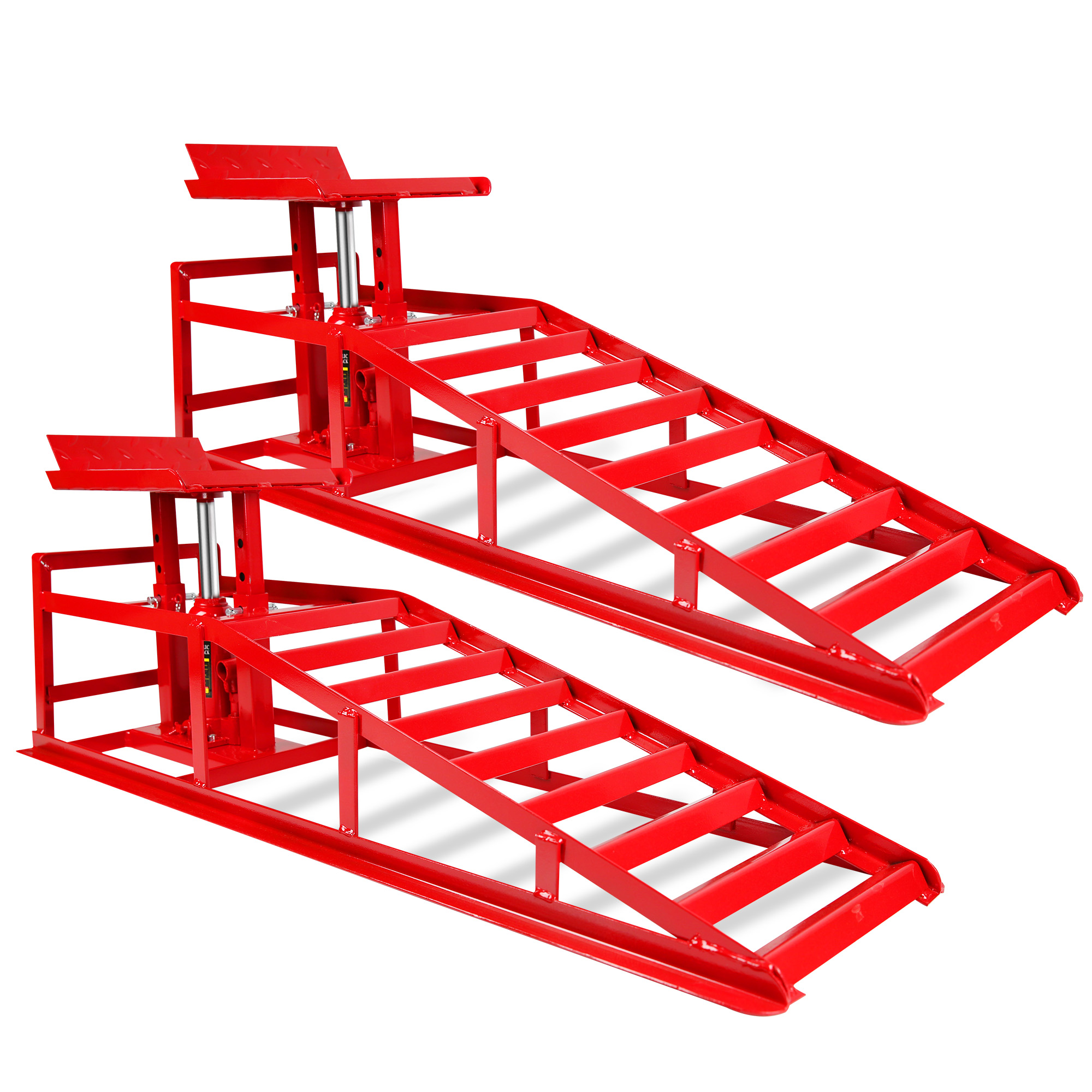 2PCS 5T Hydraulic Car Ramps, Heavy Duty Hydraulic Vehicle Ramps Lift Ramp, Portable Car Ramps For Oil Changes, Car Lifts For Home Garage, Vehicle Auto Garage Repair - Image 1