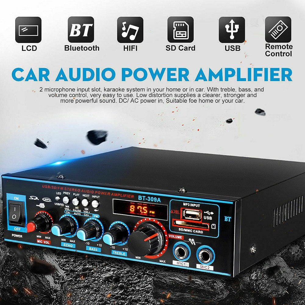 Recording Bluetooth Function Home Car Dual-purpose Power Amplifier - Image 2