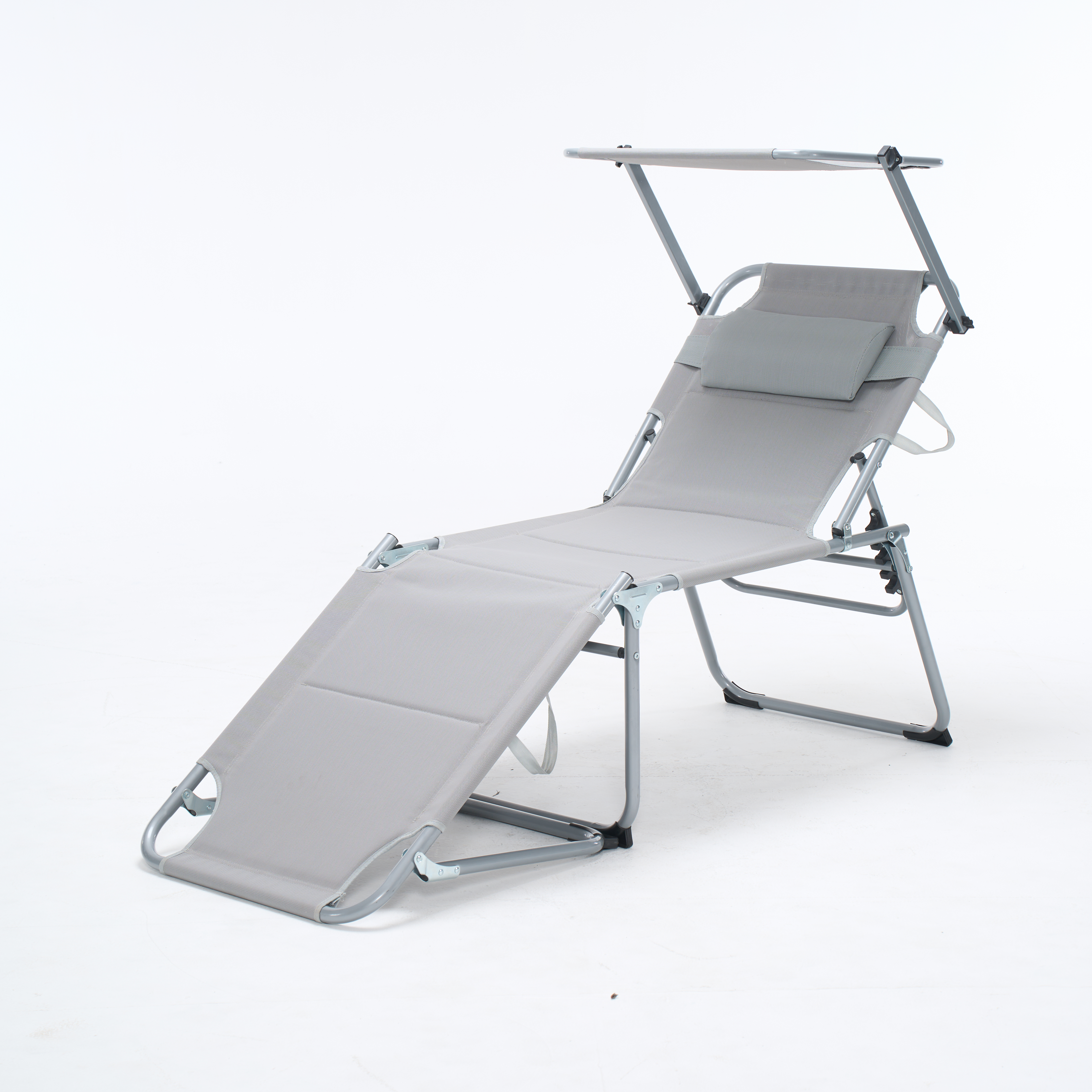 Face Down Chaise Lounge Chair 5-Position Adjustable Sunbathing, Foldable Tanning Chair With Face& Arm Holes, Outdoor Recliner Chair For Pool, Beach, Patio, Lawn Gray, 1 Pcs