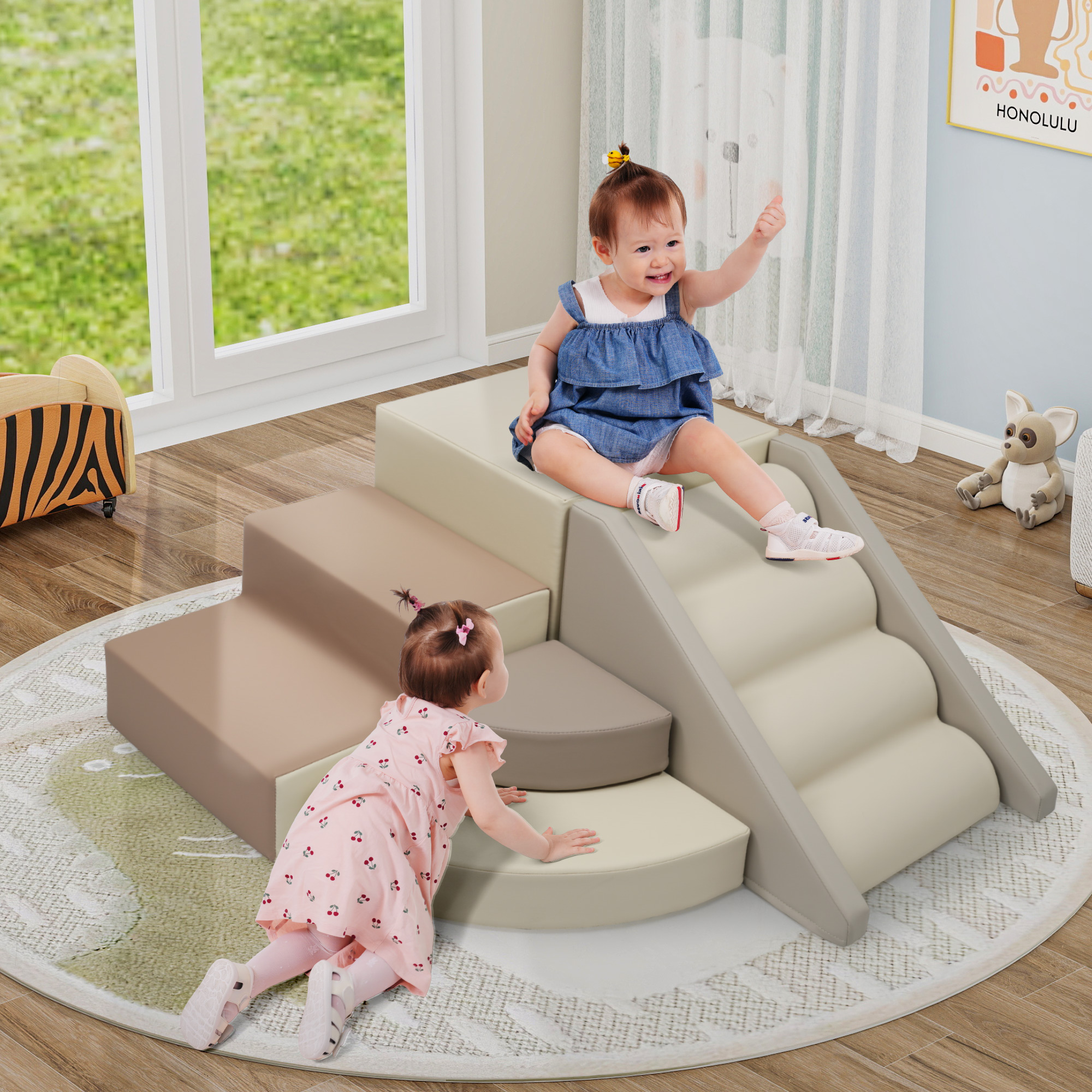 9-Piece Kids Climb & Crawl Soft Foam, Block Activity Play Set For Child, Toddler Toys Indoor, Baby Climbing Toys, Child Playtime Corner Climber Foam