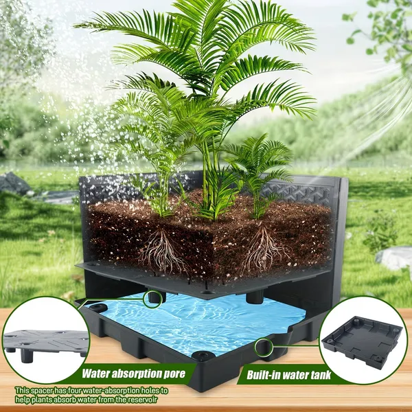 2-Pack 44.8" Self-Watering Tomato Planter With Trellis – Heavy-Duty Indoor & Outdoor Raised Garden Box, Built-in Trapezoid Climbing Grid For Tomatoes, Vegetables & Vining Plants — foto 4