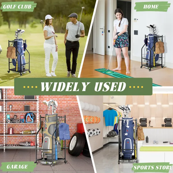 Golf Bag Storage Garage Organizer,Golf Club Bag Storage Rack For Garage, Extra Storage Rack For Golf Clubs,Golf Bag Organizer Fit For Garage,Shed,Basement