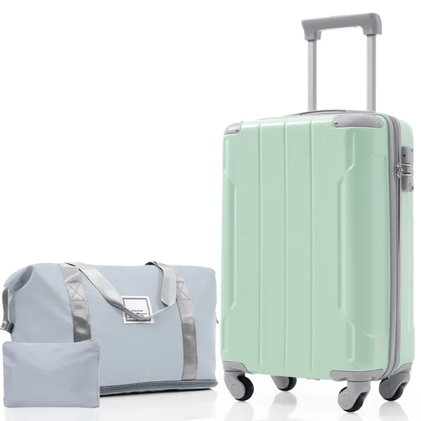Mint Green 3 Piece Set 20 Inch Carry On Luggage Set 3 Piece 