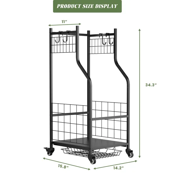 Golf Bag Storage Garage Organizer,Golf Club Bag Storage Rack For Garage, Extra Storage Rack For Golf Clubs,Golf Bag Organizer Fit For Garage,Shed,Basement