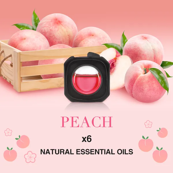 3 Clips Car Peach Scent Car Air Freshener Car Vent Clip, Long Lasting, 4ml Per Unit Safe Materials Easy To Use, Refresh Anytime