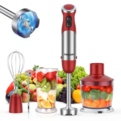 TENKER 5-in-1 Hand Immersion Blender, 1000W 12 Speed