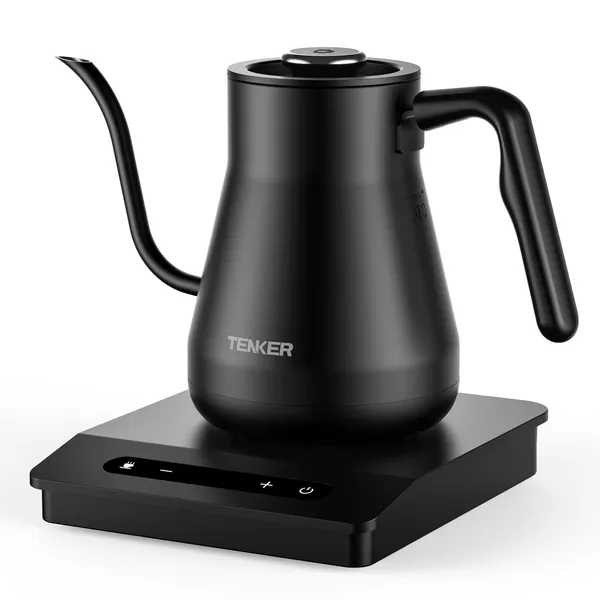 Gooseneck Electric Kettle With Temperature Control, 27oz Rapid Heating Electric Kettle For Pour Over Coffee/Tea, Auto Shut Off & Boil-Dry Protection, 4H Keep Warm, Stainless Steel Inner, Matte Black