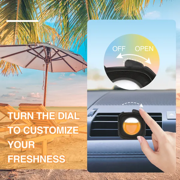 6 Clips Car Hawaiian Scent Car Air Freshener Car Vent Clip, Long Lasting, 4ml Per Unit Safe Materials Easy To Use, Refresh Anytime S ZEVZO