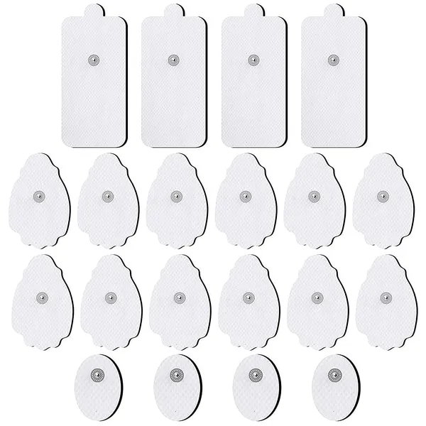 TENS/EMS Unit Replacement Pads NURSAL 20 Pack 3.5mm Snap Electrode Pads For Electrotherapy (Not Fit NURSAL Blue Tens) Reuse More Than 30 Times, Compatible With MEDVICE,Belifu TENS Machine
