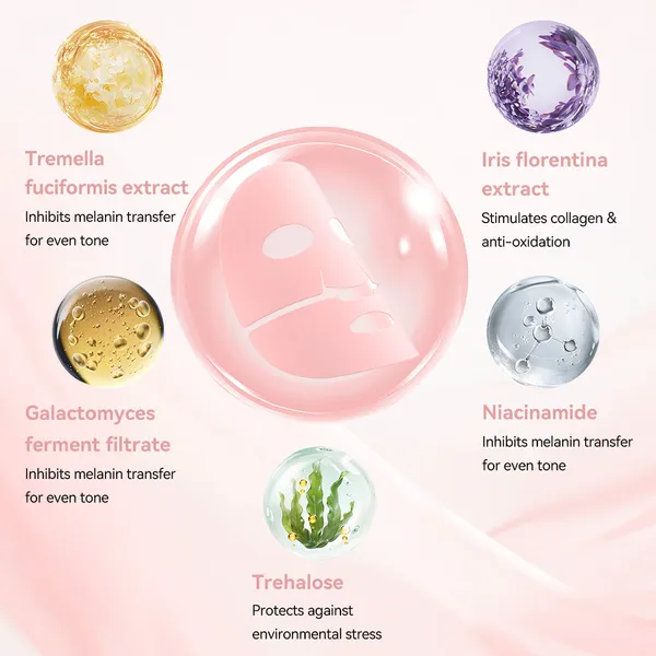 5 SHEETS/BOX Deep Collagen Anti Wrinkle Lifting Mask Pink To Transparent... 3