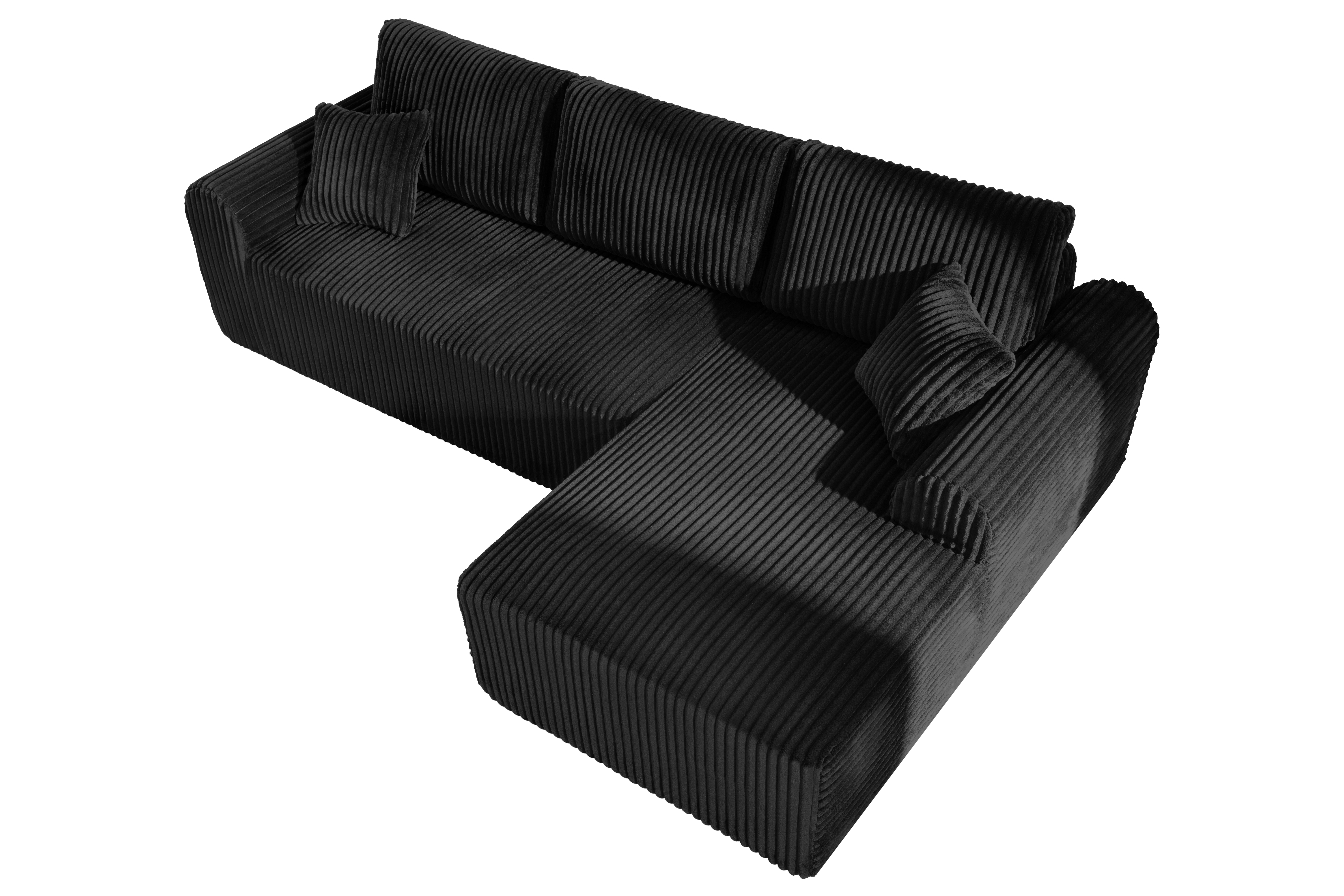 109 Cloud Modular Sectional Sofa Couch With L Shape Chaise,Modern Minimalist Upholstered Couches For Living Room Bedroom,Deep Seat Corner Couch,No Assembly Required_maomaolike.com