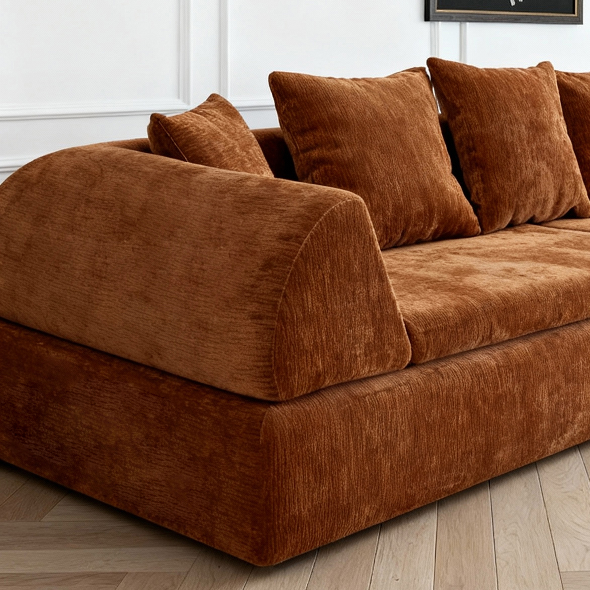 Cloud Modular Sectional Sofa Shape Boneless Couch W Ottoman — photo 3