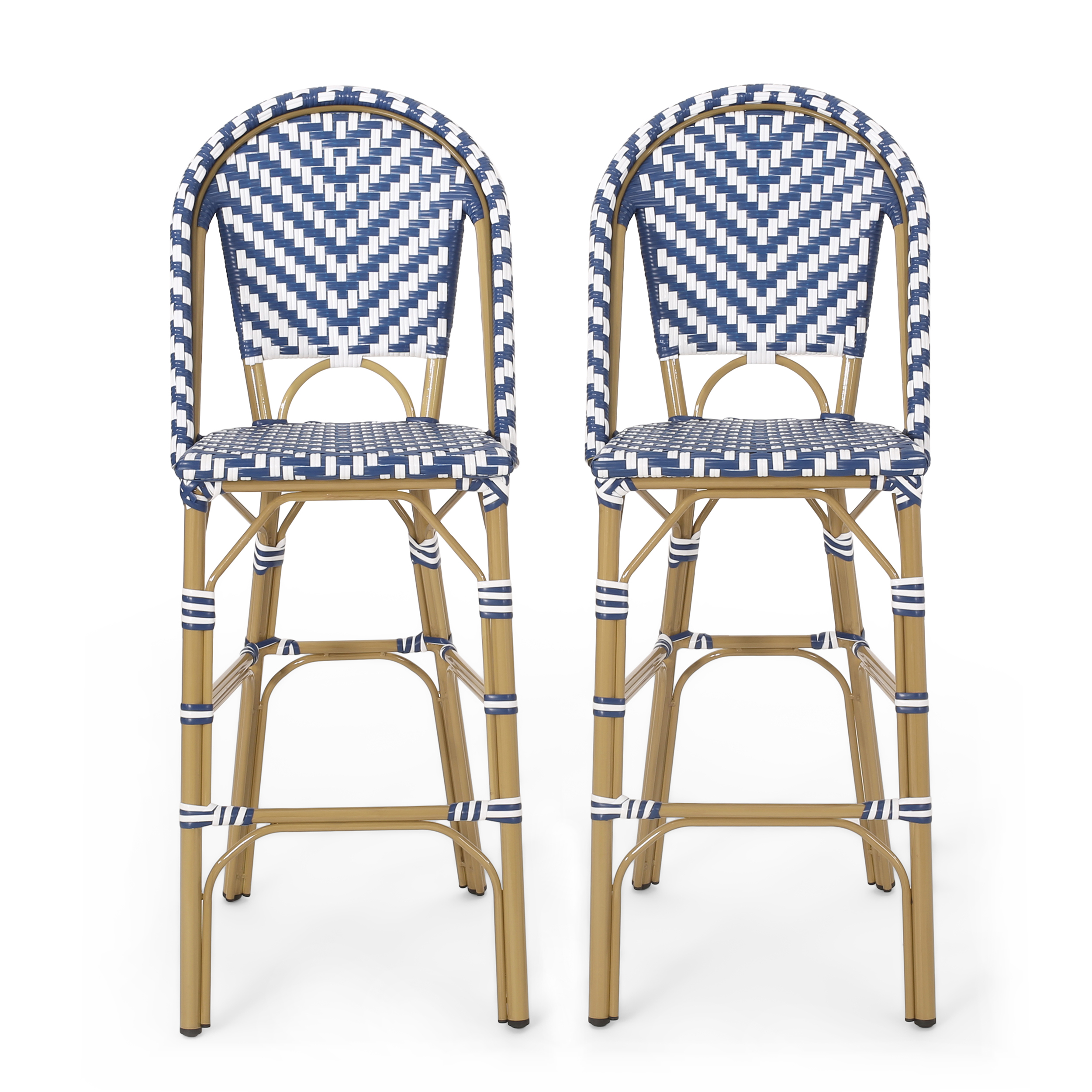PE Rattan Outdoor Barstool Set