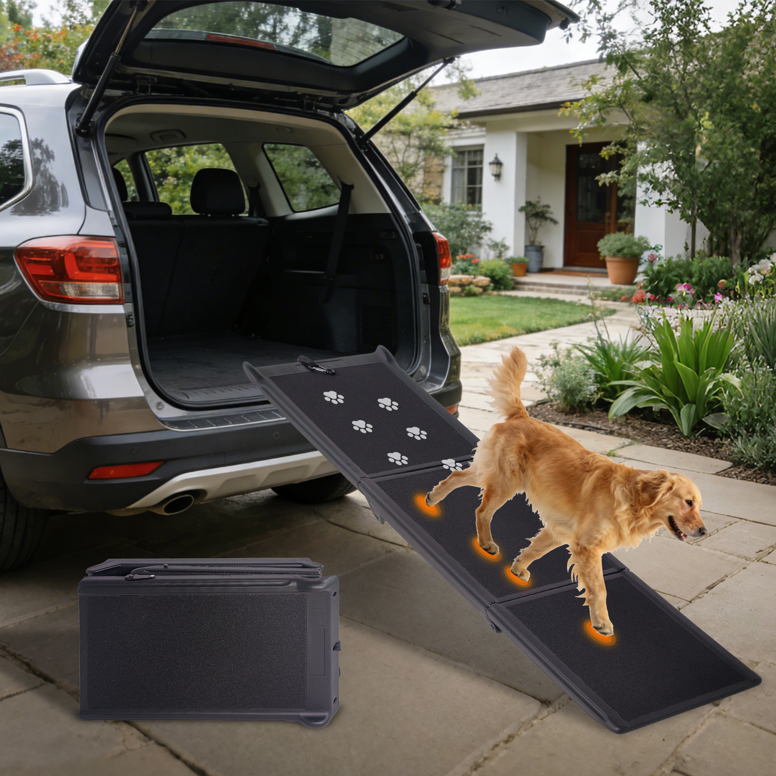 Foldable Dog Ramp For Car 71 Inch