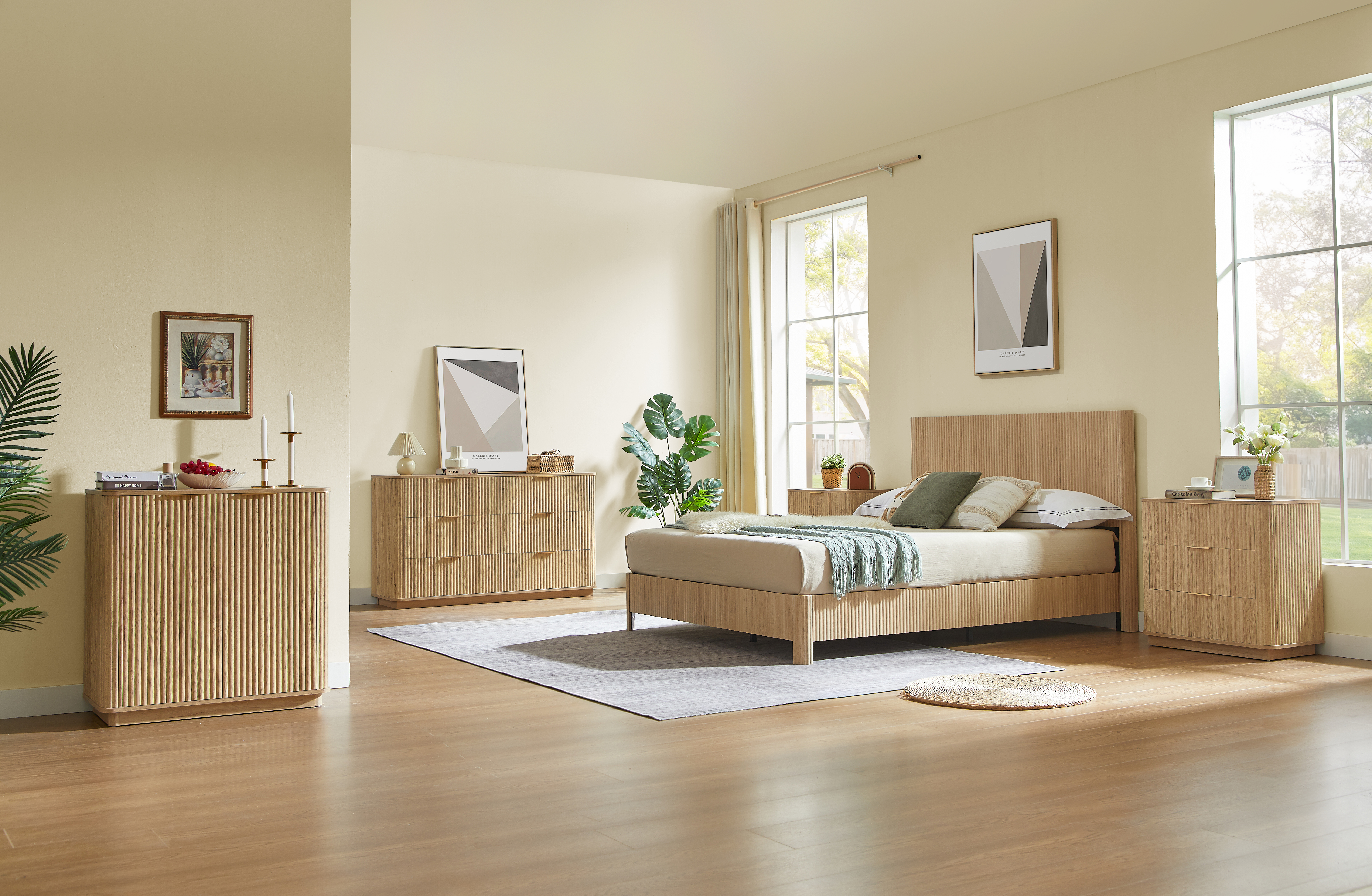 3 Drawers Drasser, 27.6'' Wide Modern Chest Of Drawers Curved Wave Design,Nightstand,Wood Drawer Organizer For Bedroom, Living Room, Hallway, Oak,27.6'W X 15.8'D X 27.4'H.