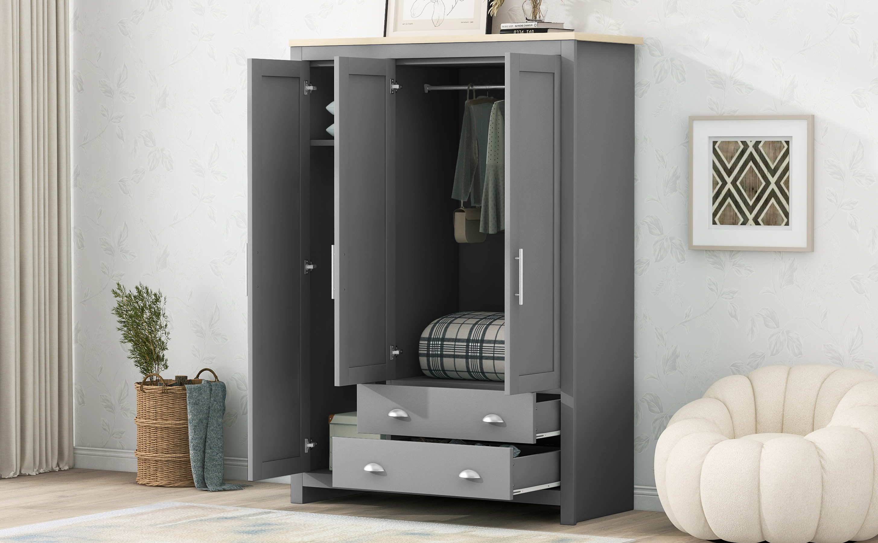 Three Door Storage Wardrobe, picture 1 of 5