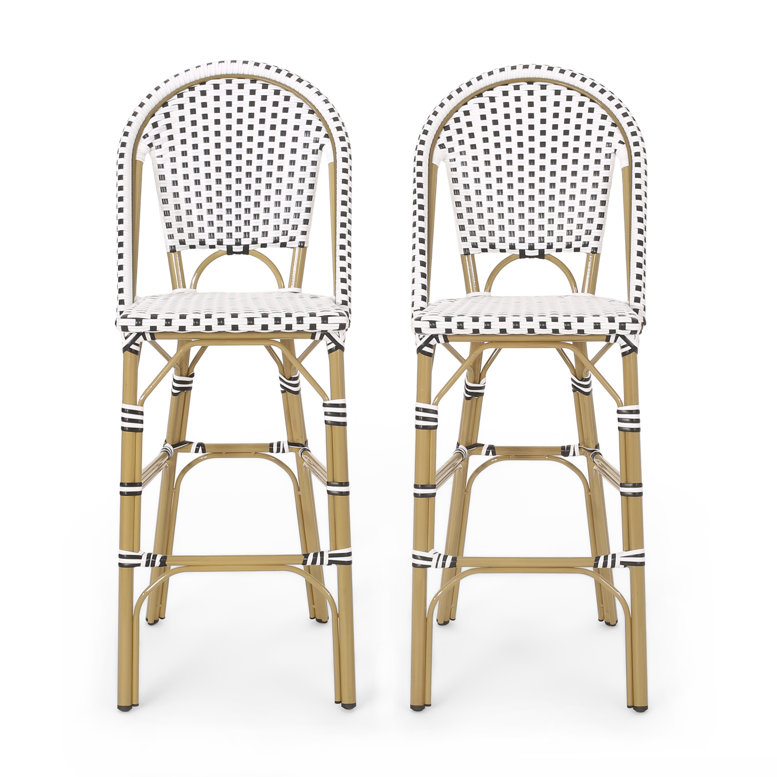 PE Rattan Outdoor Barstool Set