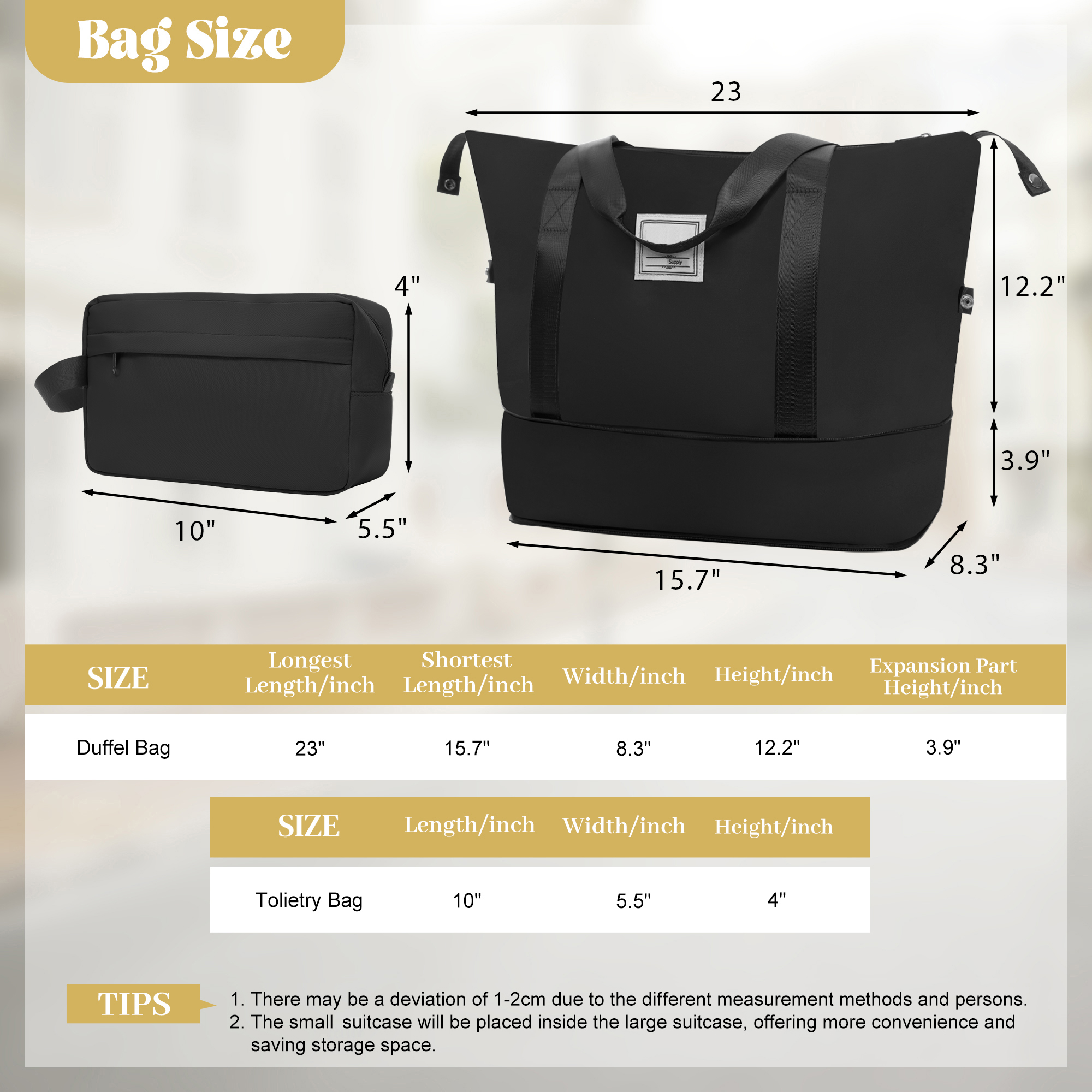 6 Piece Luggage Set,Lightweight Hardshell Suitcase With Double Spinner Wheels Handle Password Lock,14 IN Cosmetic Case 20-24-28 IN Luggages With Duffel Bag And Toiletry Bag_voghion.com