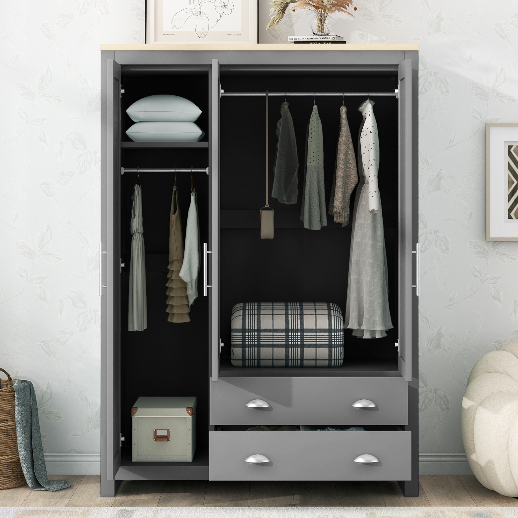 Three Door Storage Wardrobe, picture 5 of 5