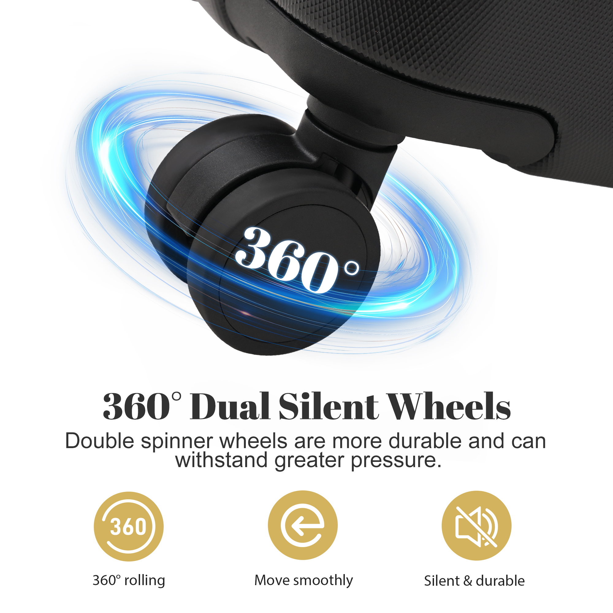Luggage Set 6 Piece Lightweight Hardshell Suitcase Spinner Wheels_voghion.com