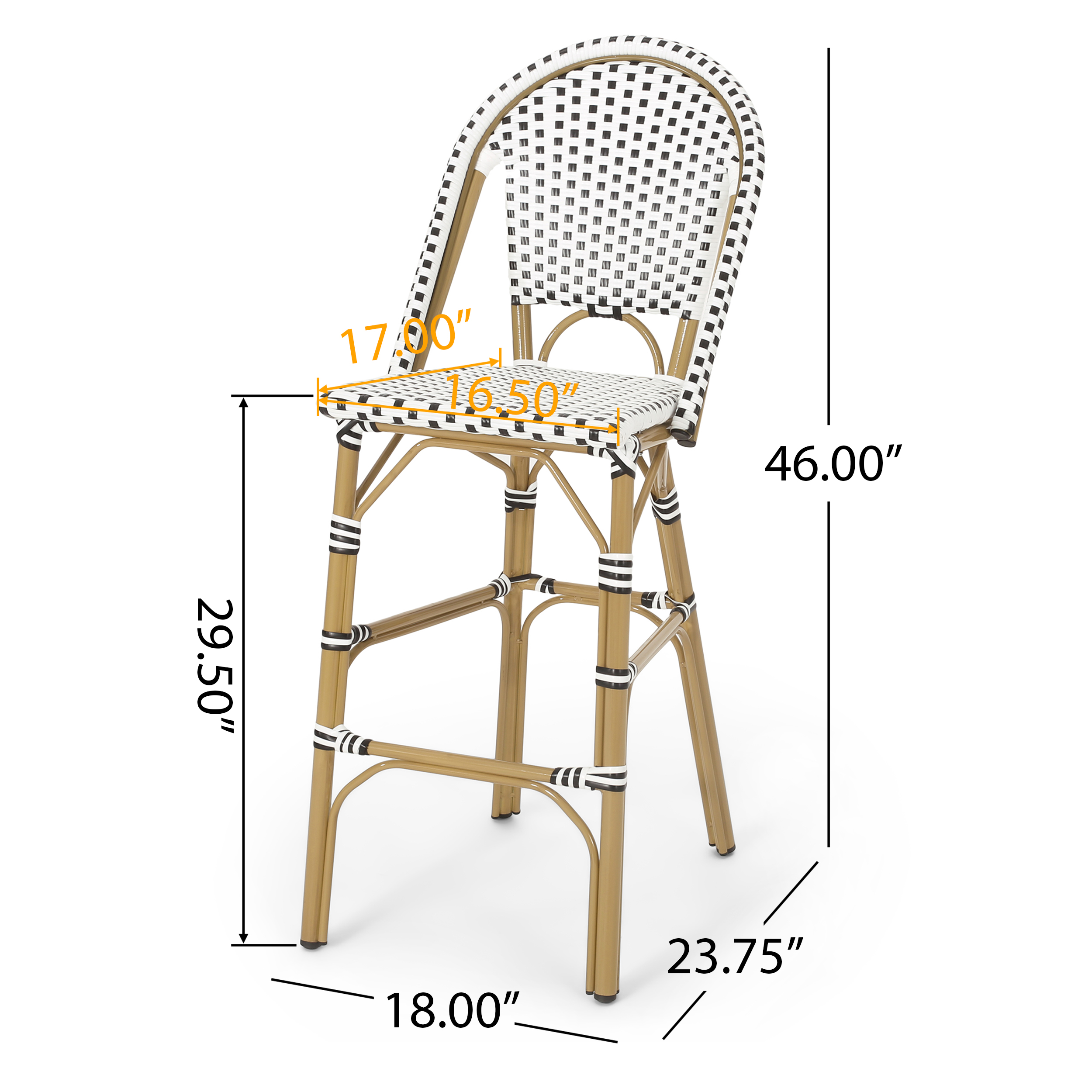 PE Rattan Outdoor Barstool Set, picture 4 of 4