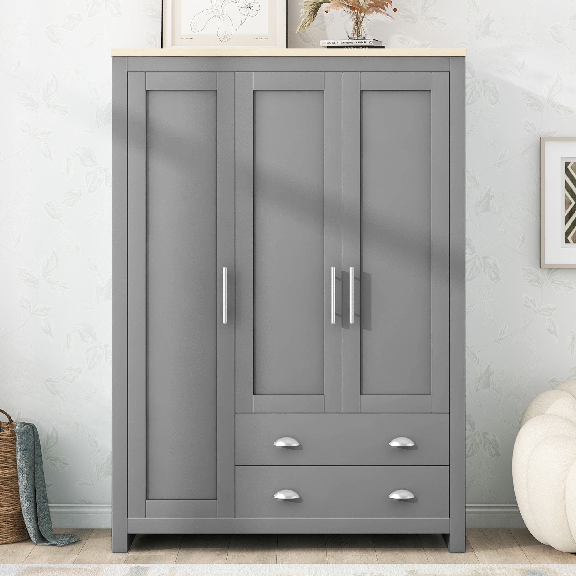 Three Door Storage Wardrobe, picture 3 of 5