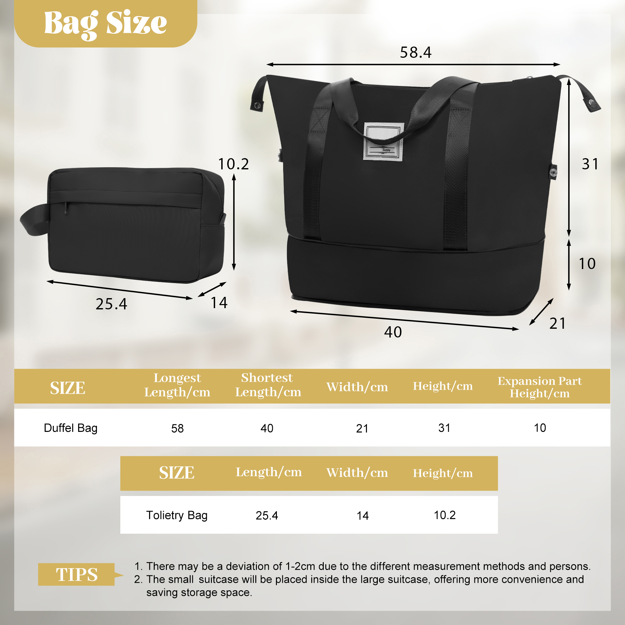 6 Piece Luggage Set,Lightweight Hardshell Suitcase With Double Spinner Wheels Handle Password Lock,14 IN Cosmetic Case 20-24-28 IN Luggages With Duffel Bag And Toiletry Bag_voghion.com