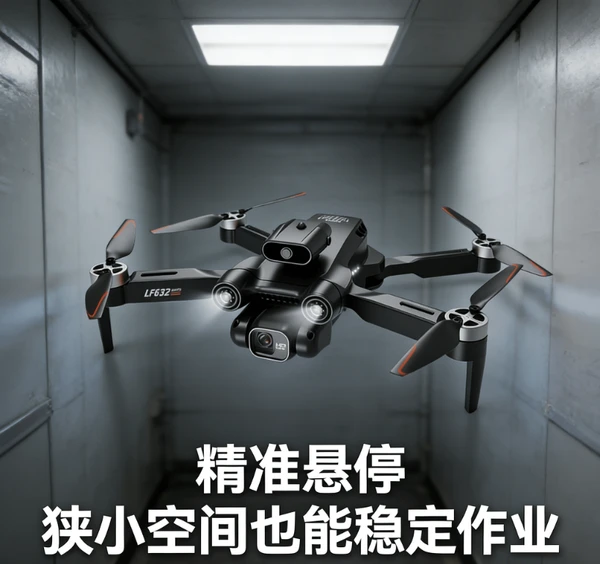 LF632 High-Definition Aerial Photography Drone, Equipped With Two Batteries, Intelligent Obstacle Avoidance, Foldable Quadrotor Aircraft, Beginner-Friendly