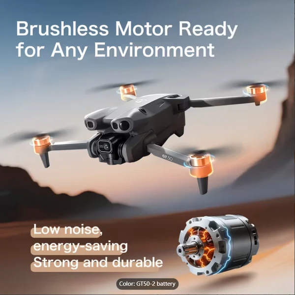GT50 Drone With Camera, HD Screen Remote Control Drone, Supports APP Control, Real-time Video Remote Control Quadcopter, 4K Video Shooting, Equipped With Battery, Birthday Gift Indoor/Outdoor Drone Ai