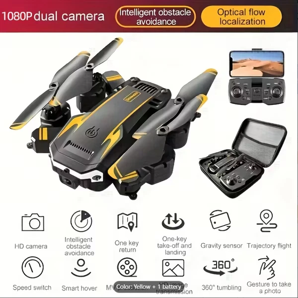 S6 Professional Remote Control Drone, Dual Camera Dual Folding Remote Control Quadcopter Height Holding Remote Control, Christmas Halloween Thanksgiving Gifts