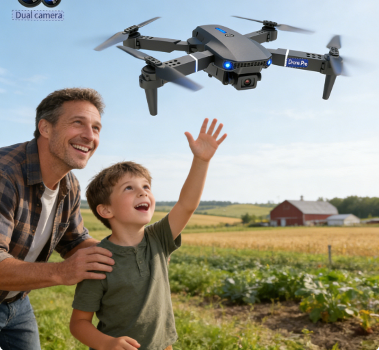 Drone Pro Foldable Dual-Camera Drone With Remote Controller & Carrying Case | HD FPV Quadcopter For Adults & Teens