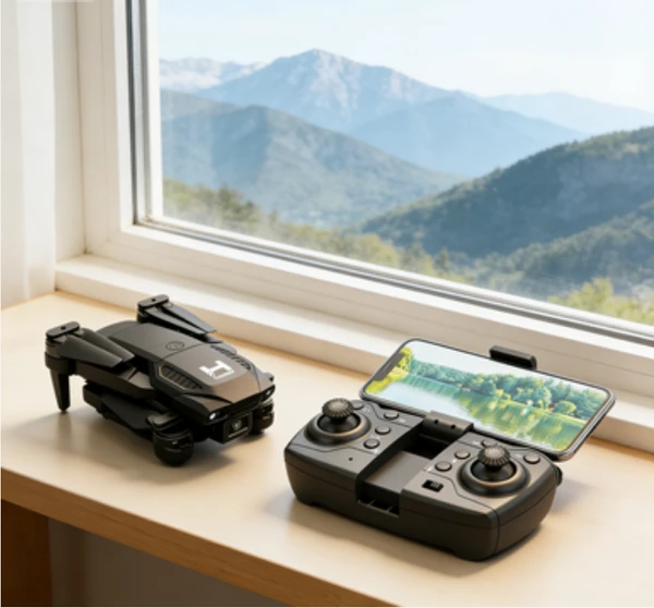 2025 New H4 - Dual Camera - Dual Battery Foldable Drone, Equipped With 4K HD Camera – WiFi FPV Real-time Imaging, Altitude Hold Function, One-key Takeoff/Landing, Easy To Operate For Beginners And Adu