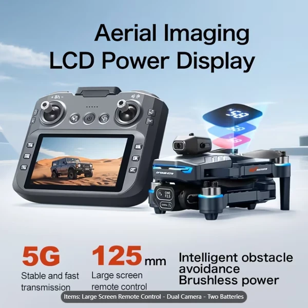 GT8 Drone | Large-screen Remote Control, Intelligent Wi-Fi Transmission, Colorful Light Design, Brushless Motor, Stable Hovering Flight, Intelligent Altitude Hold