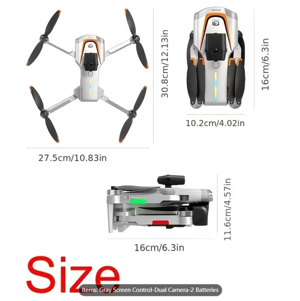 Smart Flight Aerial Photography X2 Drone | Dual Cameras, Brushless Motors, Stable Optical Flow Hovering, Dazzling Lights, Easy Operation, Easy For Beginners, Perfect As A Holiday Gift