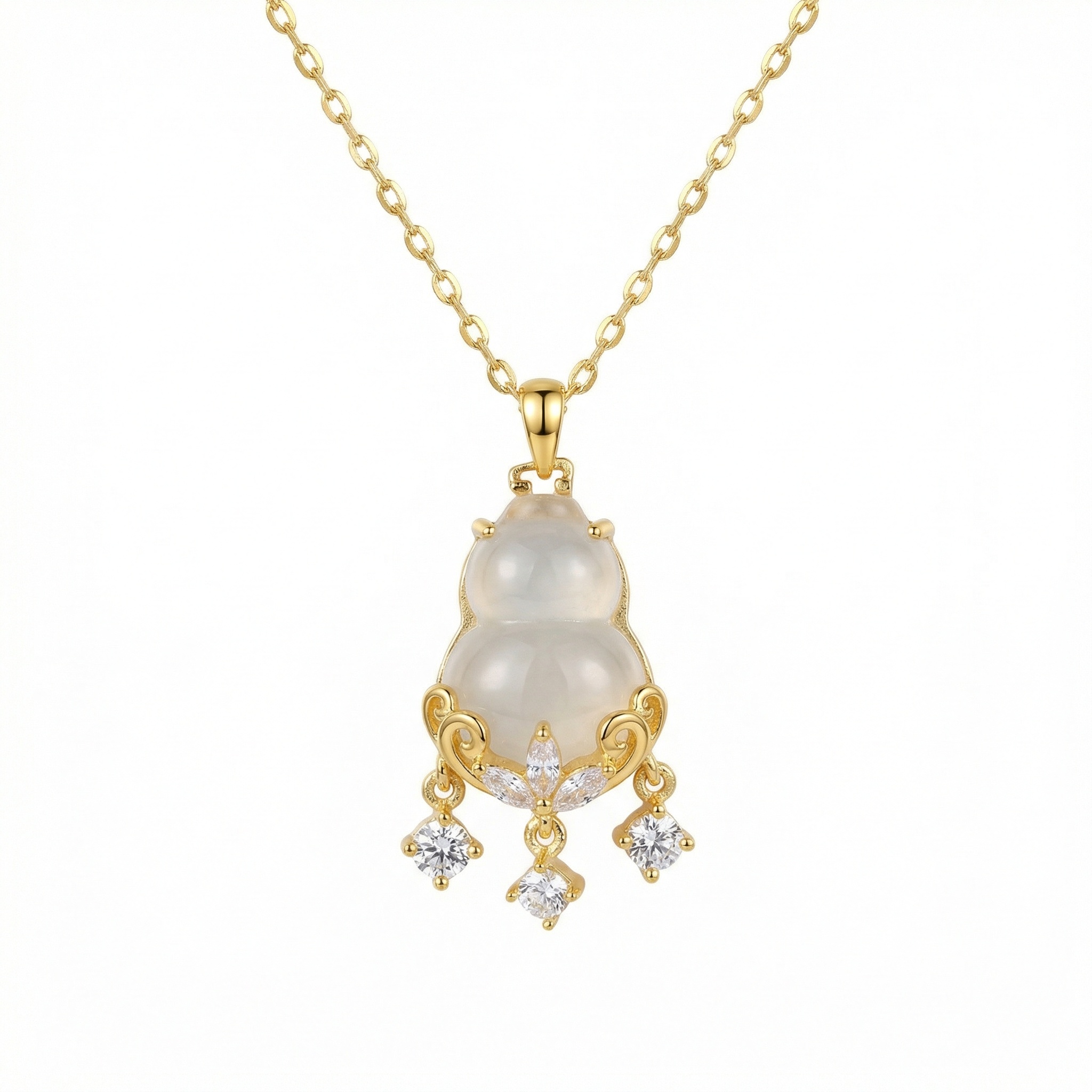 Sterling Silver Chalcedony Pendant Necklace