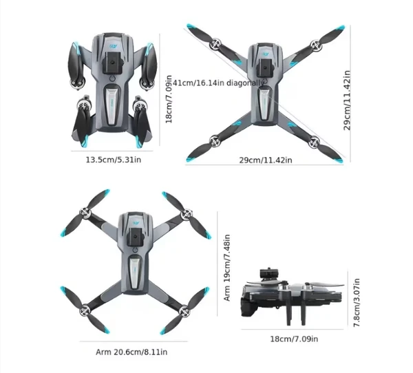 A19 Large Screen Drone: 4.3-inch + 5G Ultra HD Image Transmission, Say Goodbye To Freezing! Brushless Motor + Electronic Anti-shake, Optical Flow Positioning + Four-way Obstacle Avoidance