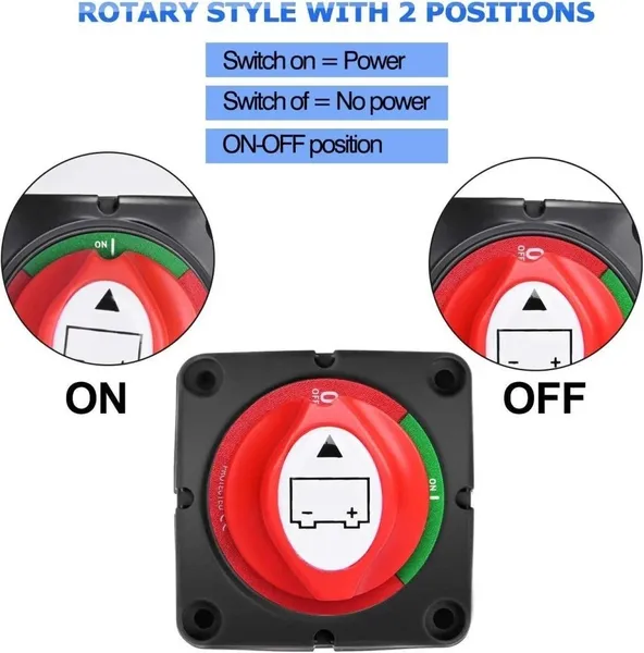 300A Battery Master Switch, 12V-48V Isolator Cut-Off Shutoff For Car, Boat, Truck
