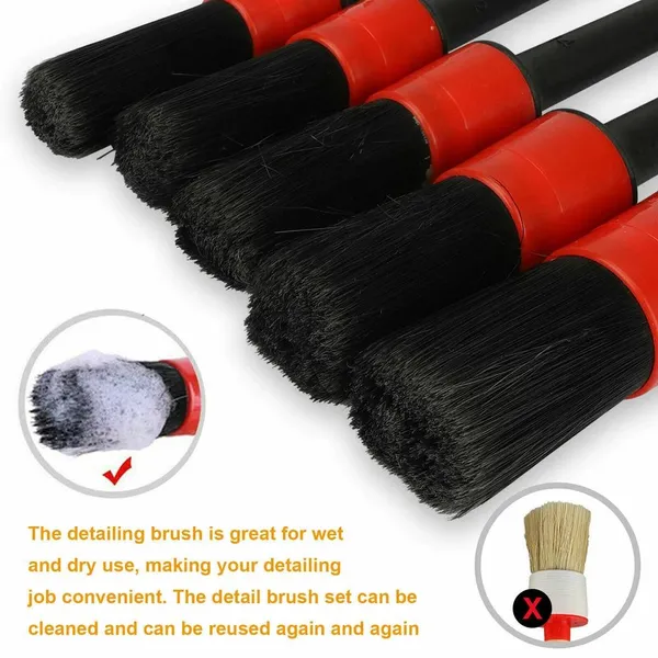 Detailing Brush Set Power Scrubber Drill Brushes Car Polish Pads Car Cleaning Brush For Car Air Vents Rim Dirt Dust Clean Tools