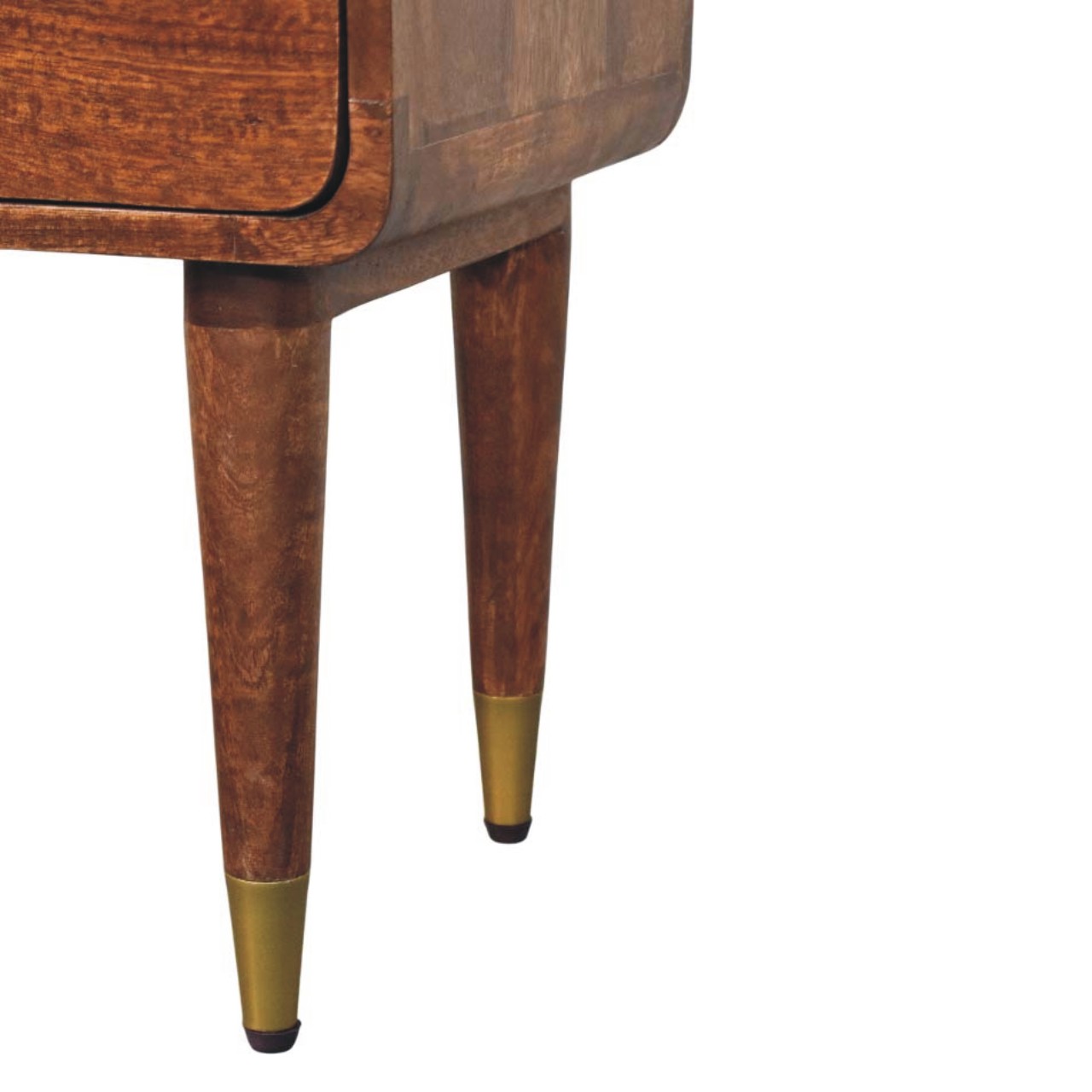 Solid Wood Astor 2-Drawer Nightstand, Brown — image 5