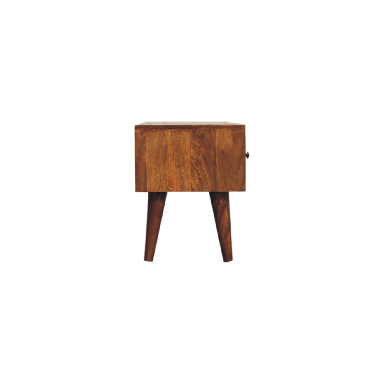 Solid Wood Classic Chestnut Coffee Table, 2 Drawers, 1 Open Slot, Dark Brown — image 2