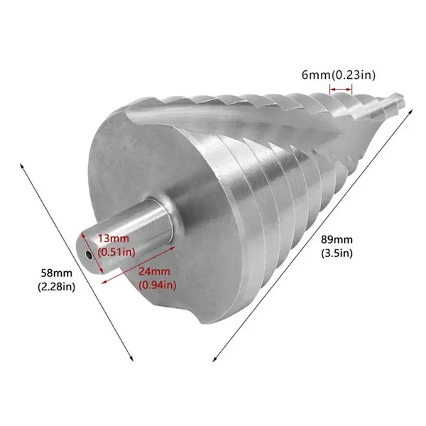 6-60 Mm HSS Titanium Milling Cutter Countersink Step Drill Cone Drill Peel Drill Cone Drill