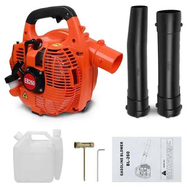 26cc 2-Stroke Gas Leaf Blower, Handheld Petrol Garden Blower, Vacuum Sweeper