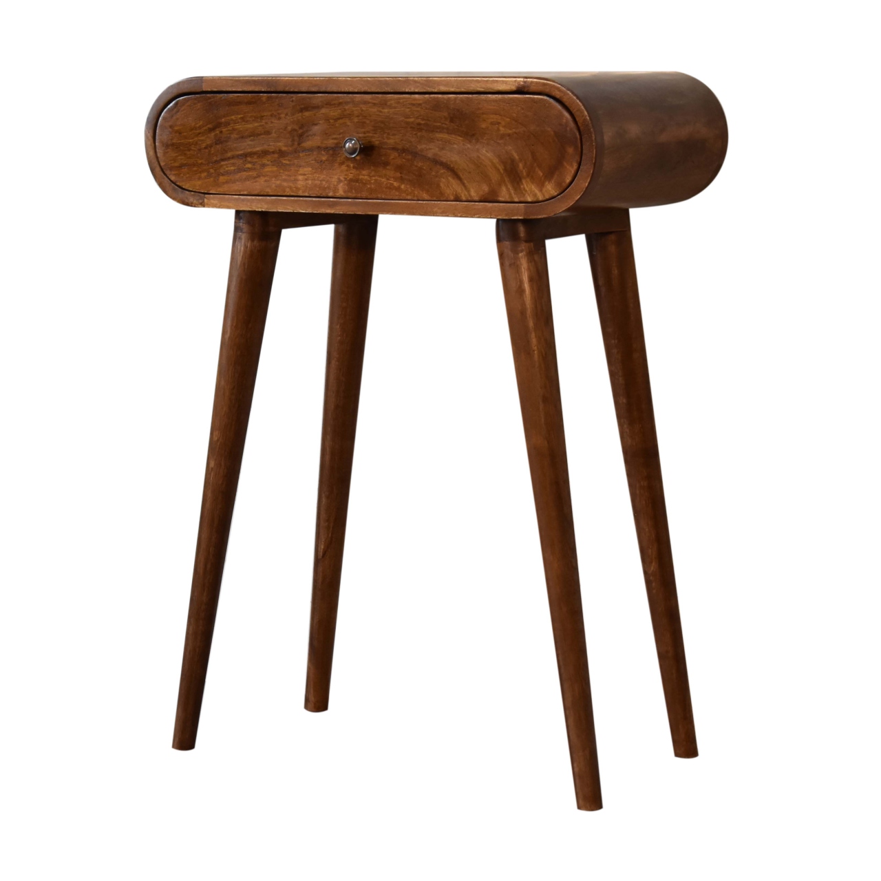 Solid Wood Chestnut London Mini Console, 1 Drawer, Dark Brown — image 2