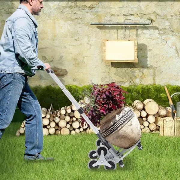 Manual Hand Truck Heavy-Duty Sack Truck Folding Portable Hand Truck For Industrial And Home Use (Max Load 75 Kg) - Load Board Size 24x39 Cm, Steel, Unified Size