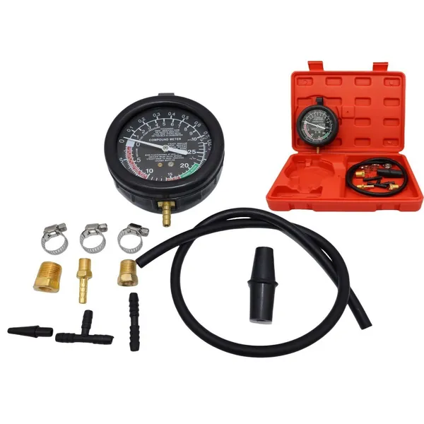 Pressure And Vacuum Tester Kit, Diagnostic Tool For Engines, Pumps, Brake Systems