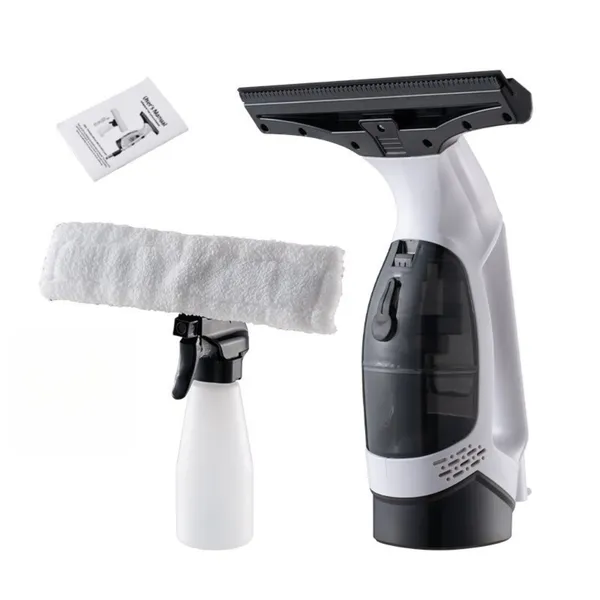 Handheld Window Cleaner - Cordless Vacuum Cleaner - Handheld Vacuum Cordless Kit (Microfibre Cloth & Window Squeegee Vacuum) Cleaning Condensation Double Glazed Glass Window Cleaning