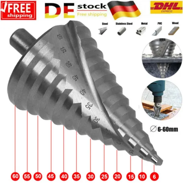 6-60 Mm HSS Titanium Milling Cutter Countersink Step Drill Cone Drill Peel Drill Cone Drill