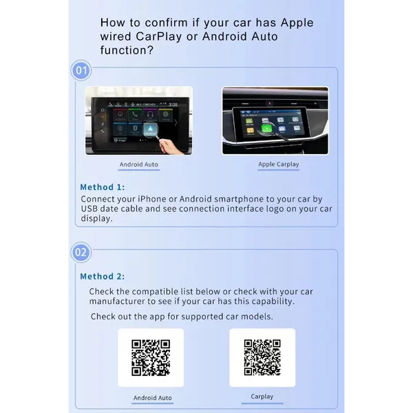 2in1 Wireless CarPlay Dongle Wireless Android Auto Adapter AI Smart Box Car Intelligent Systems For Car With Wired CarPlay
